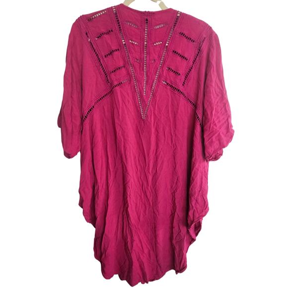 Torrid Womens Kimono Crochet Boho Crinkle Gauzey Size 1/2X Drapey Cover Up Open - Picture 9 of 9